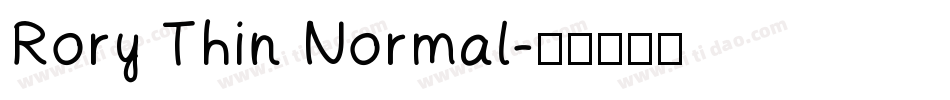 Rory Thin Normal字体转换